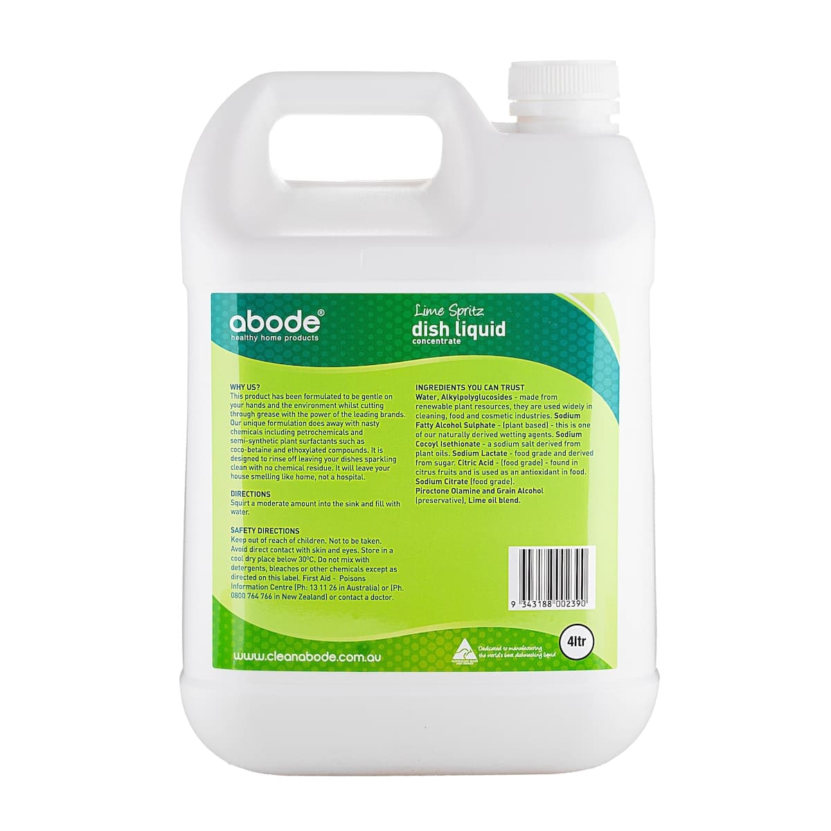 Thumbnail Abode Dishwashing Liquid Lime Spritz 4L
