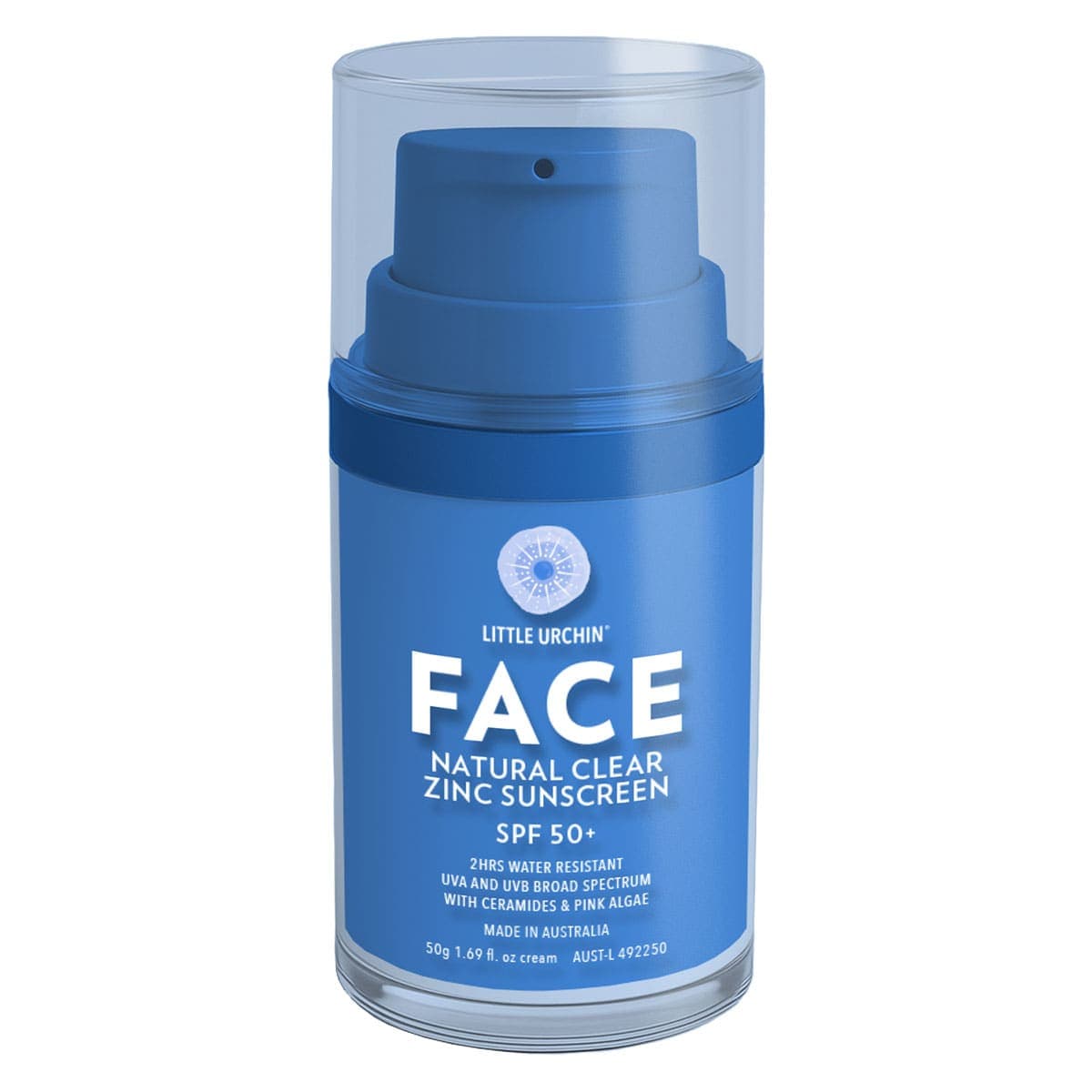 Thumbnail Little Urchin FACE Natural Clear Zinc Sunscreen SPF 50+ - 50g
