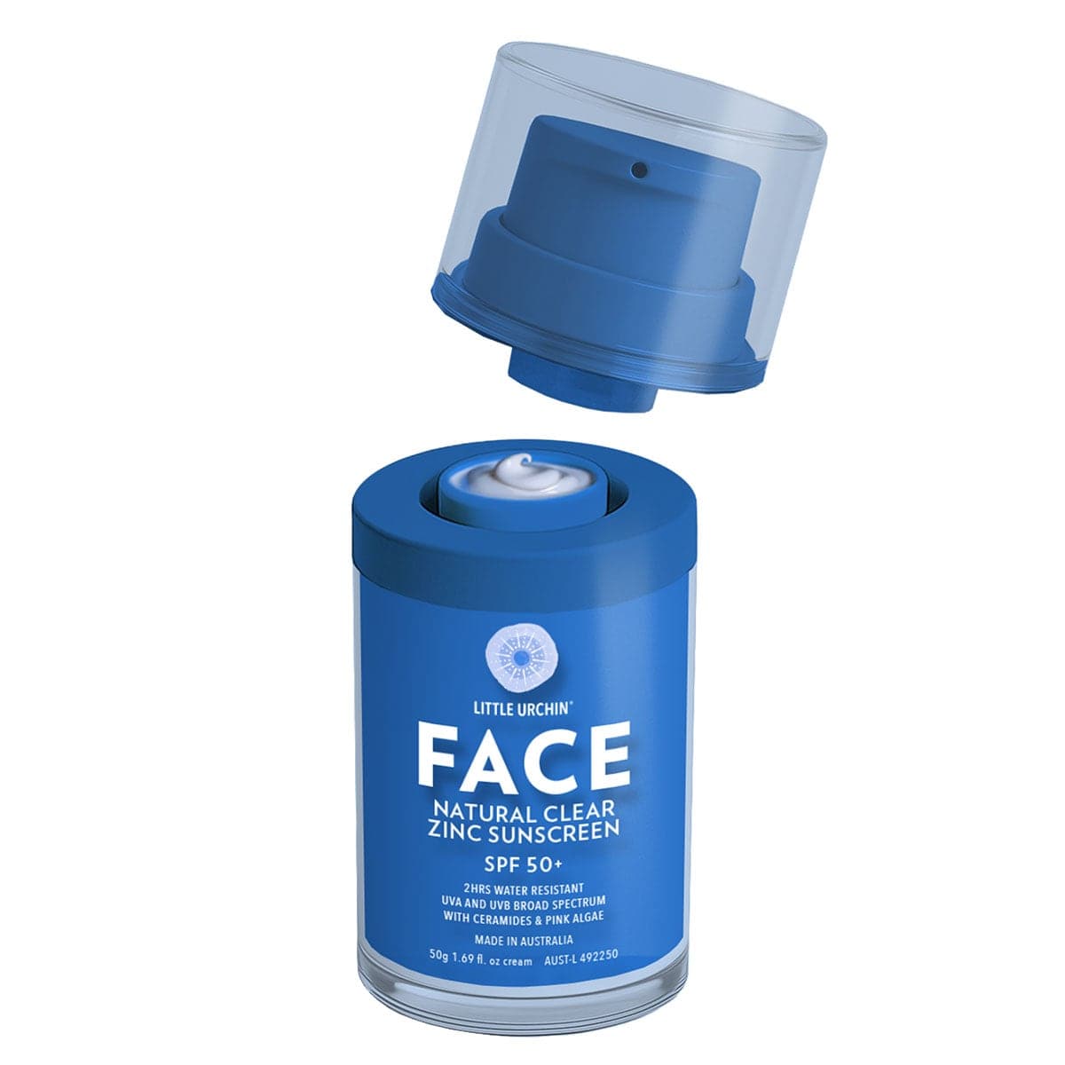 Thumbnail Little Urchin FACE Natural Clear Zinc Sunscreen SPF 50+ - 50g