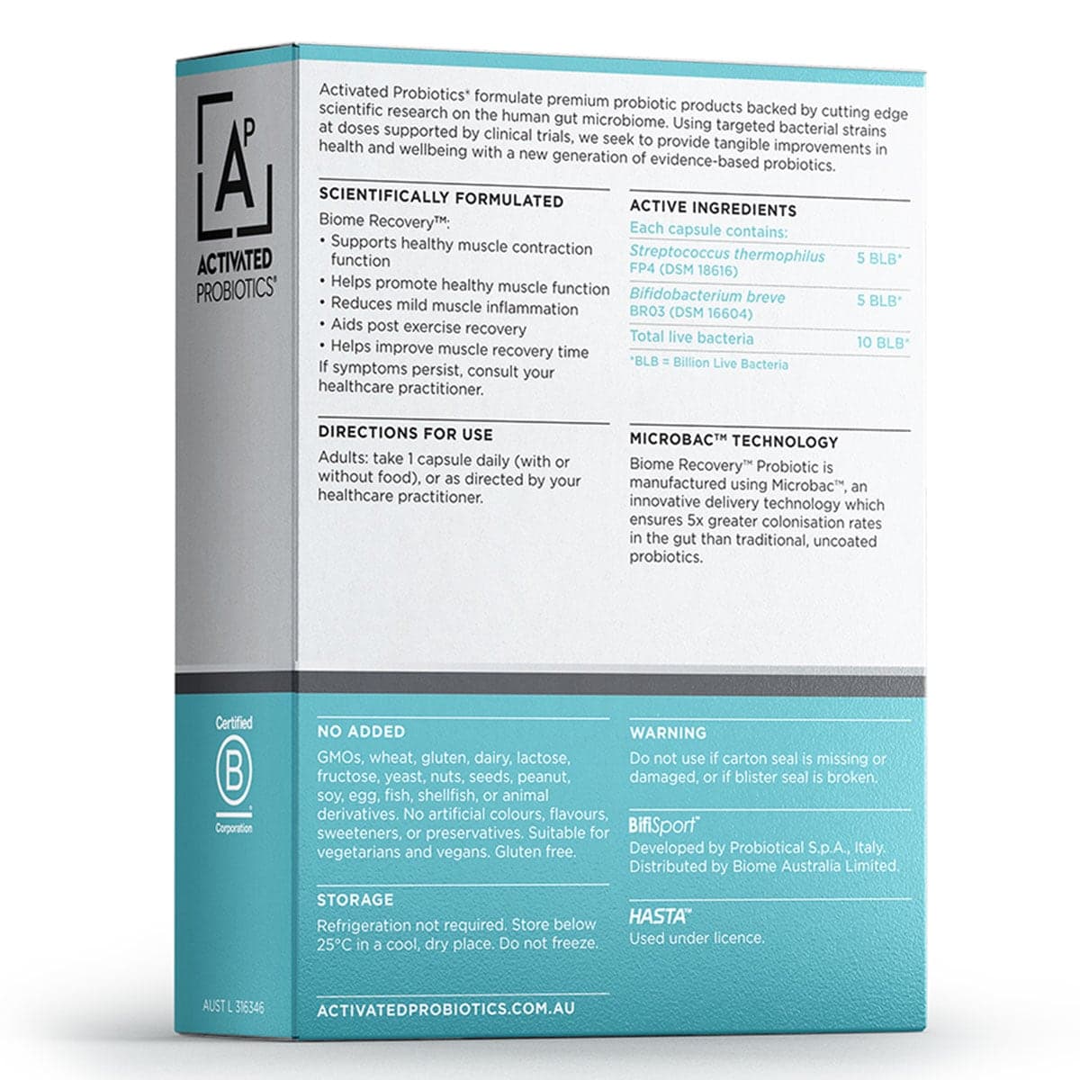 Thumbnail Activated Probiotics Biome Recovery Probiotic 30 Capsules