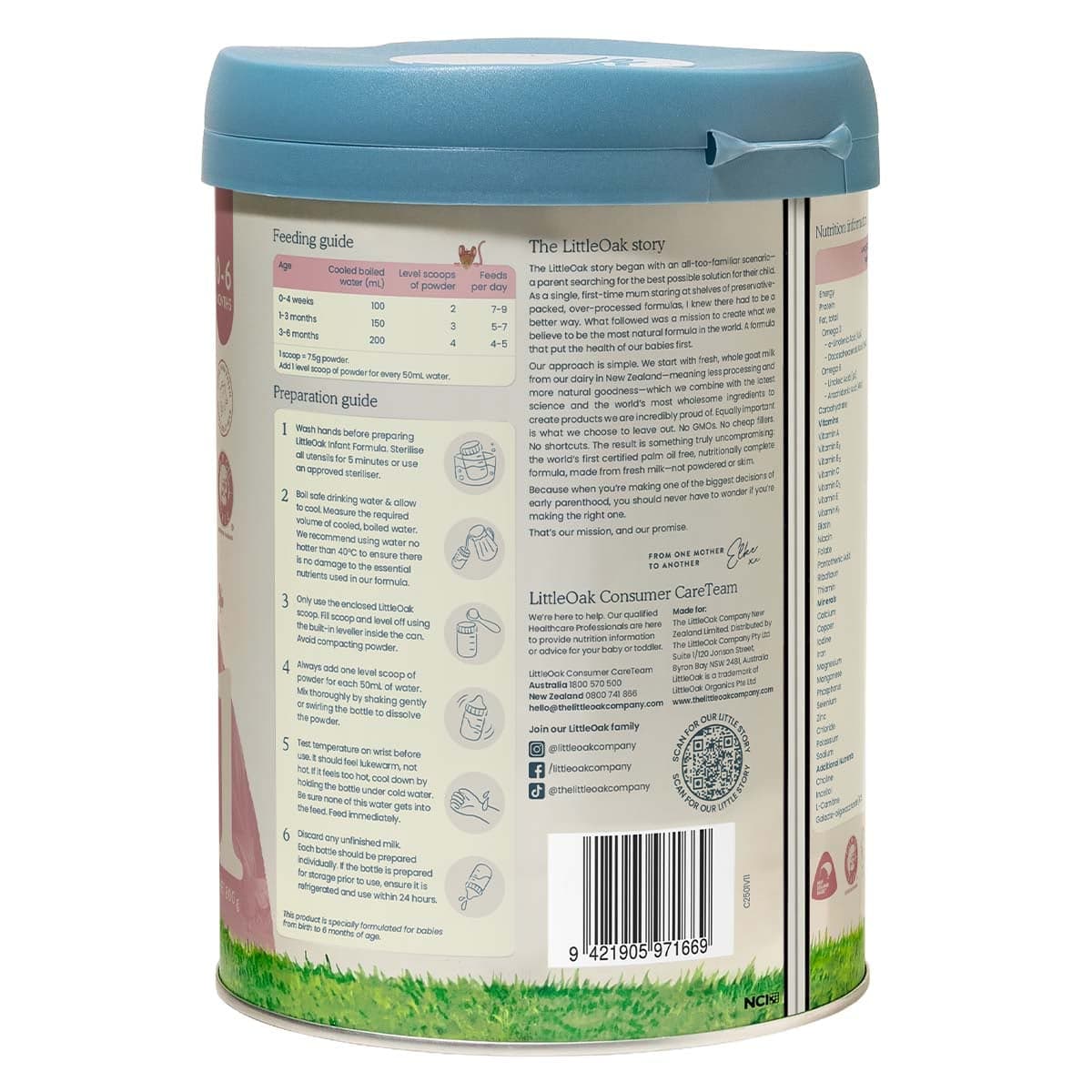 Thumbnail LittleOak Goat's Milk Infant Formula With Olive Oil Stage 1 800g