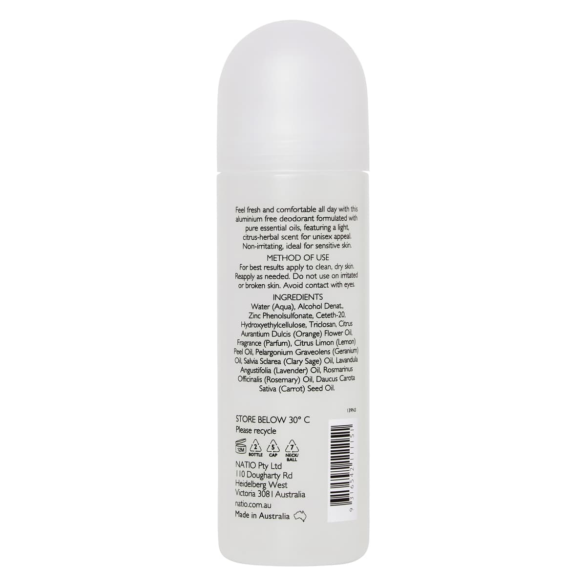 Thumbnail Natio Aluminum Free Roll On Deodorant 100ml