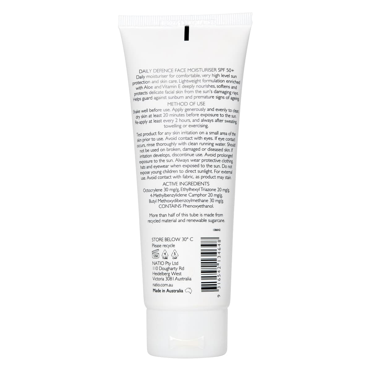 Thumbnail Natio Daily Defence Face Moisturiser SPF50+ 100ml