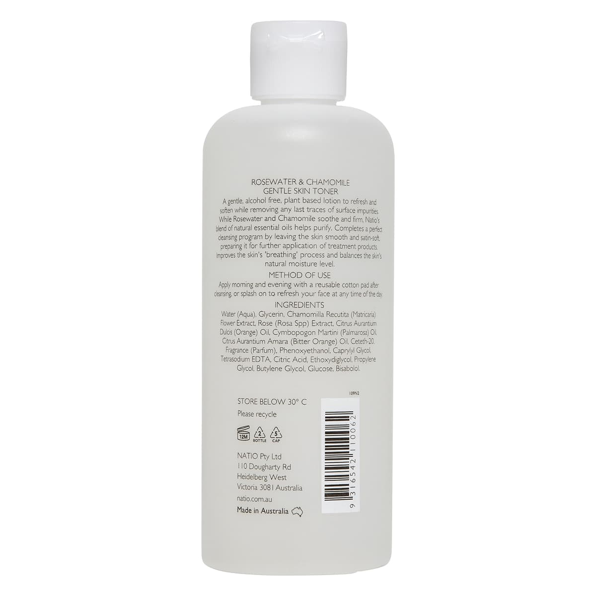 Thumbnail Natio Aromatherapy Rosewater & Chamomile Gentle Skin Toner 250ml