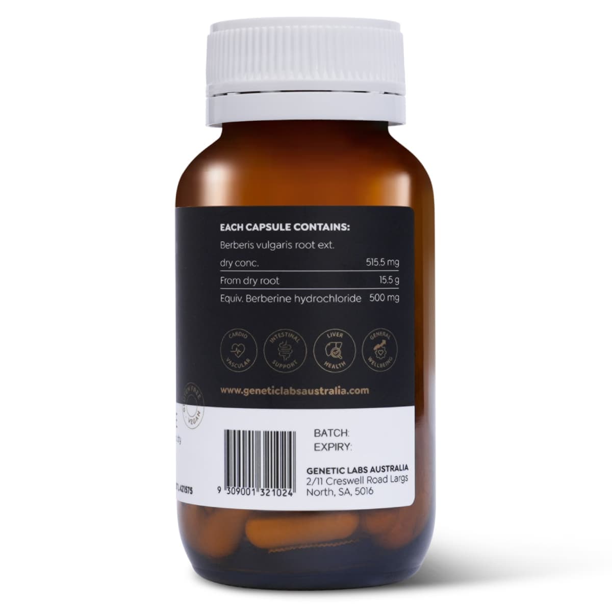 Thumbnail Genetic Labs Australia Berberine 60 Capsules