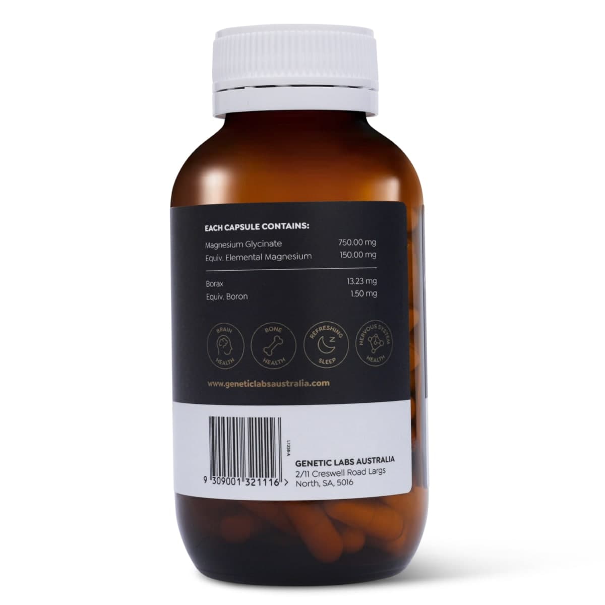 Thumbnail Genetic Labs Australia Magnesium Glycinate with Boron 120 Capsules
