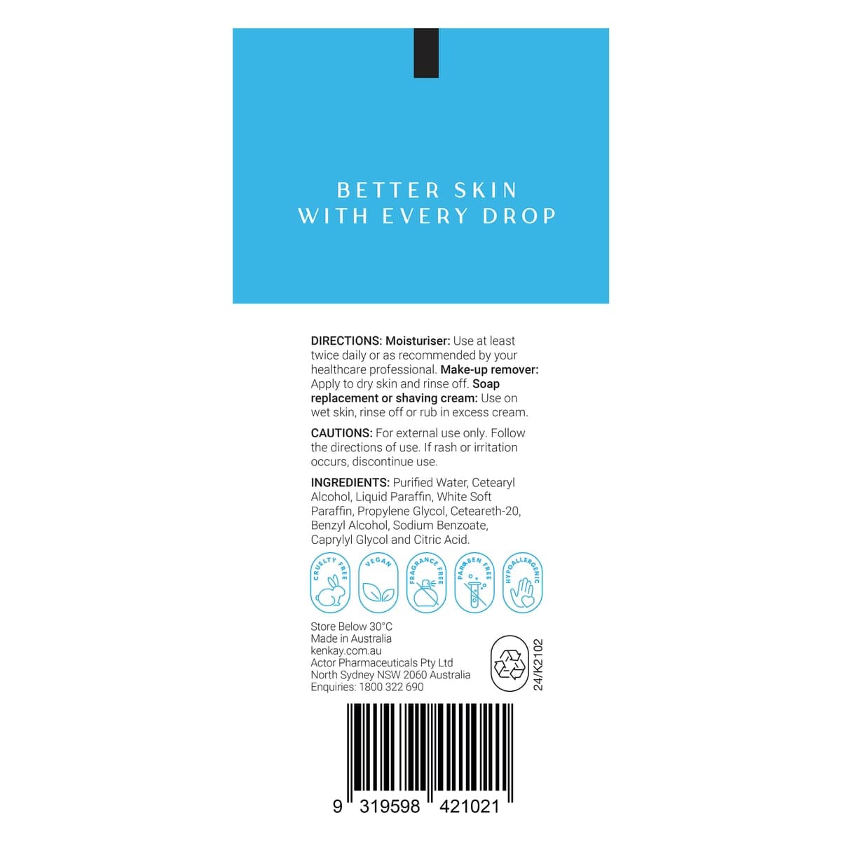 Thumbnail Kenkay Sorbolene Pure Cream Tube 100g