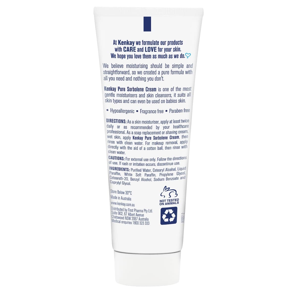 Thumbnail Kenkay Sorbolene Pure Cream Tube 100g