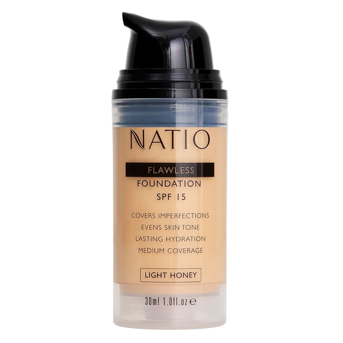 Thumbnail Natio Flawless Foundation SPF15 Light Honey 30ml