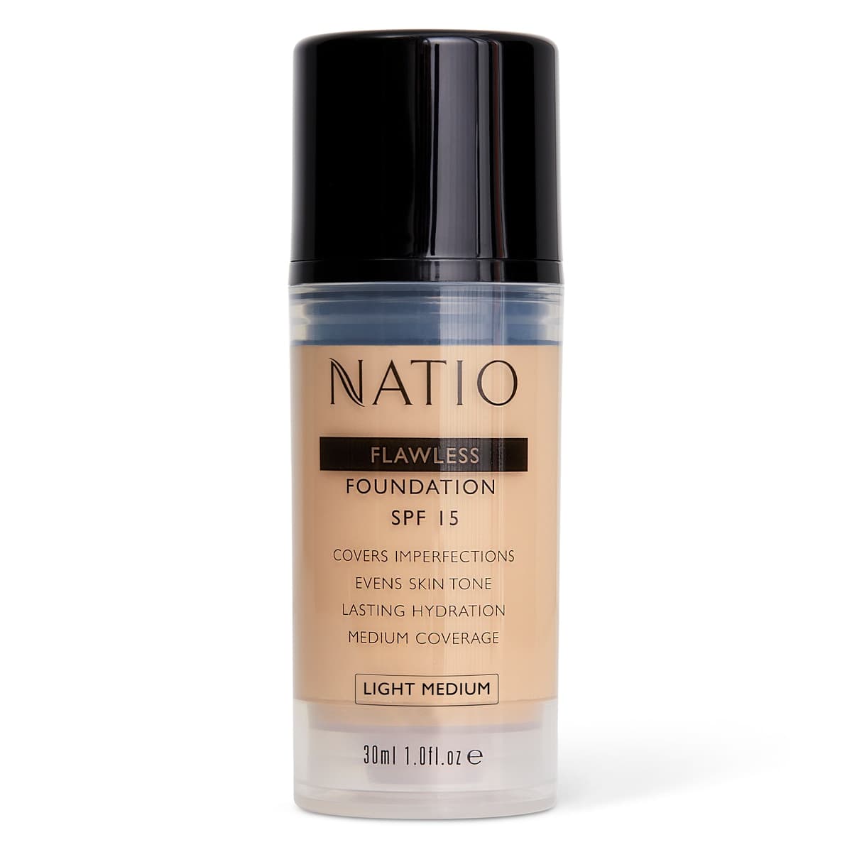 Thumbnail Natio Flawless Foundation SPF15 Light Medium 30ml