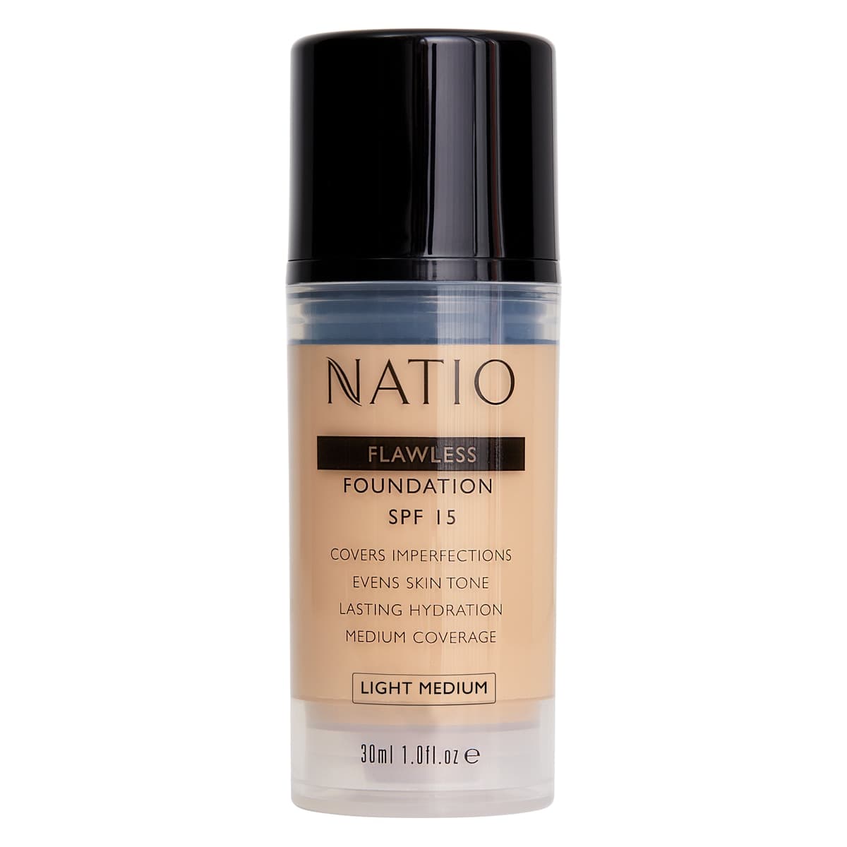 Thumbnail Natio Flawless Foundation SPF15 Light Medium 30ml