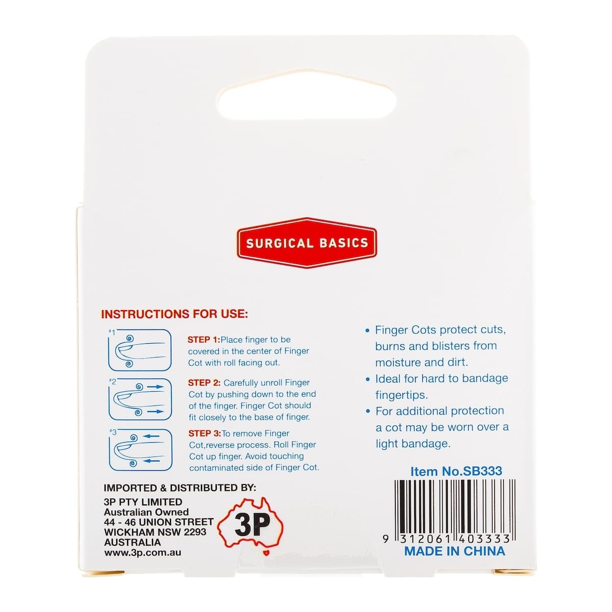 Thumbnail Surgical Basics Finger Cots Assorted Sizes 30 Pack