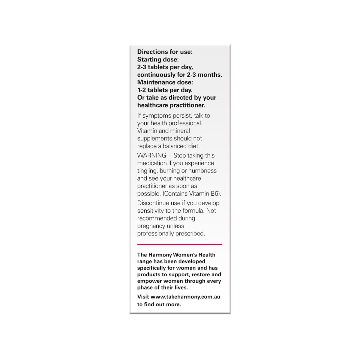 Thumbnail Harmony PMS Support 60 Tablets