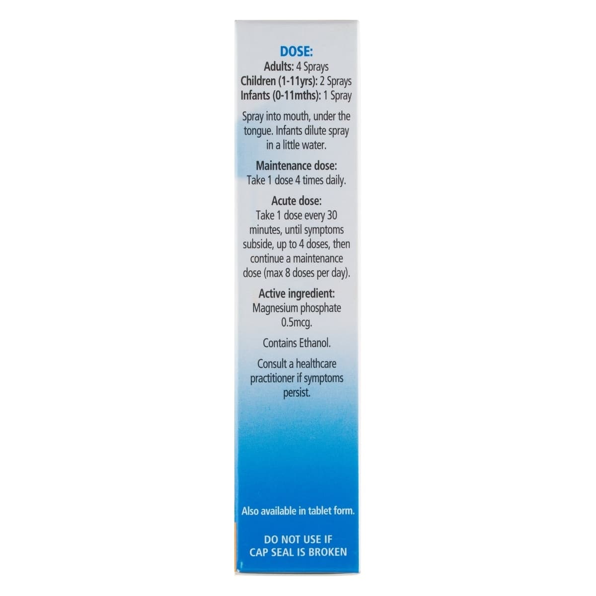 Thumbnail Schuessler Tissue Salts Mag Phos Muscle Relaxant Spray 30ml