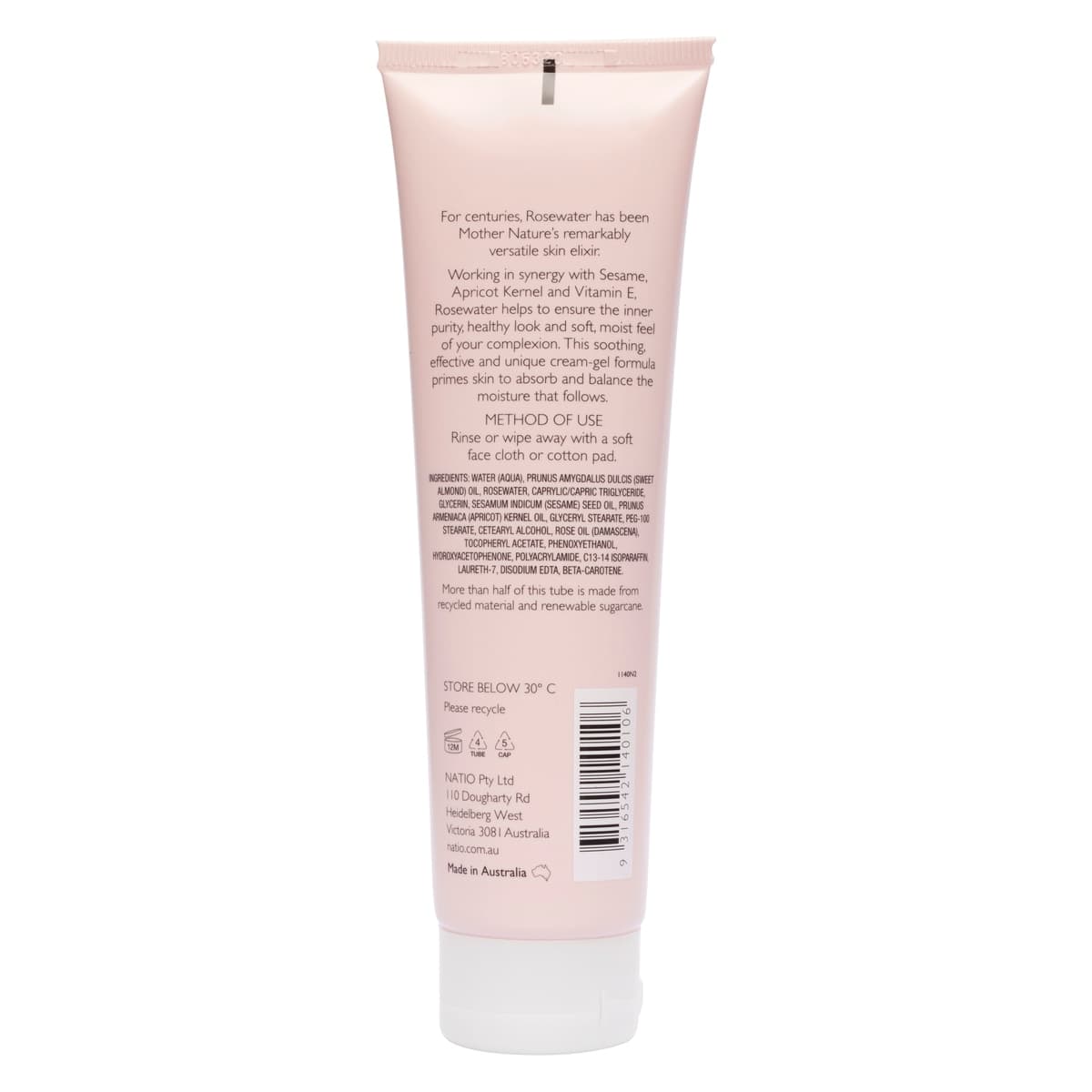 Thumbnail Natio Rosewater Cream-Gel Face Cleanser 100ml