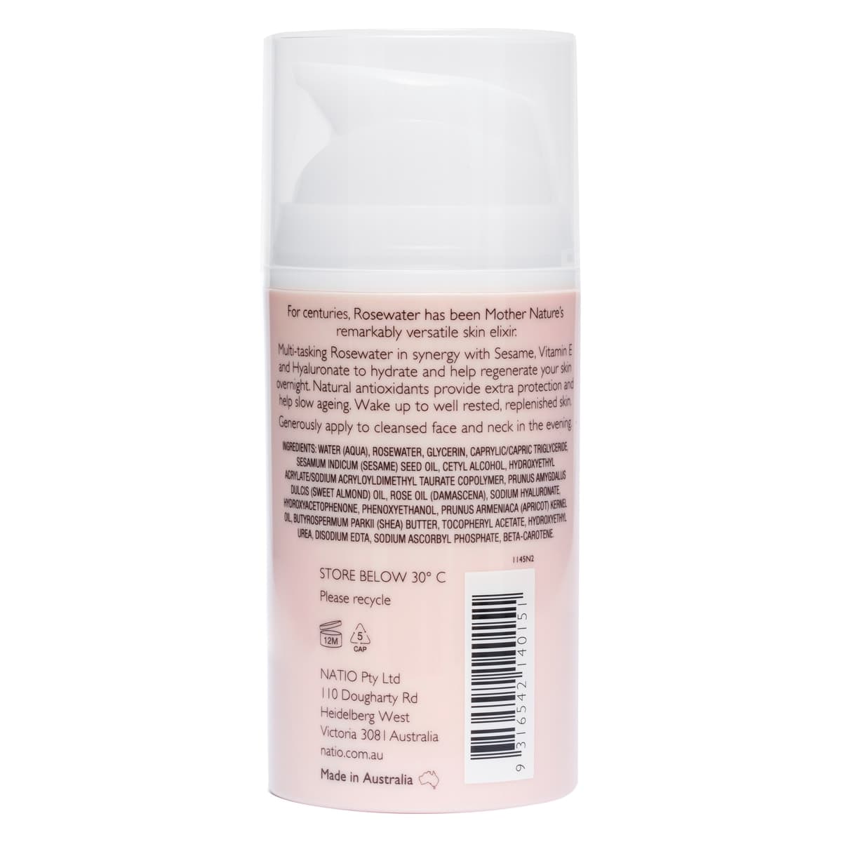 Thumbnail Natio Rosewater Night Cream-Gel 80ml