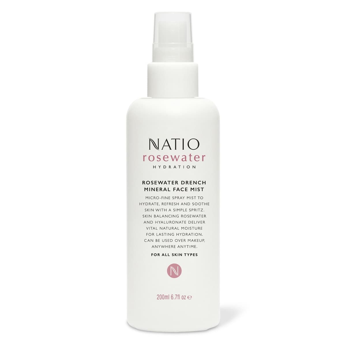 Thumbnail Natio Rosewater Mineral Face Mist 200ml
