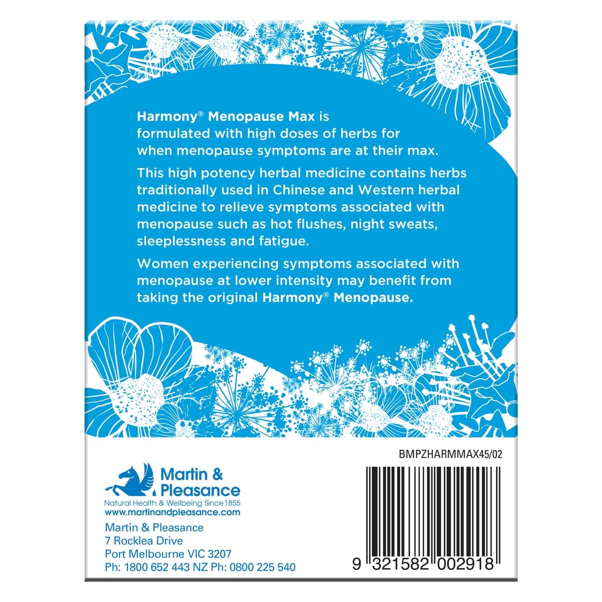 Thumbnail Harmony Menopause Max 45 Tablets