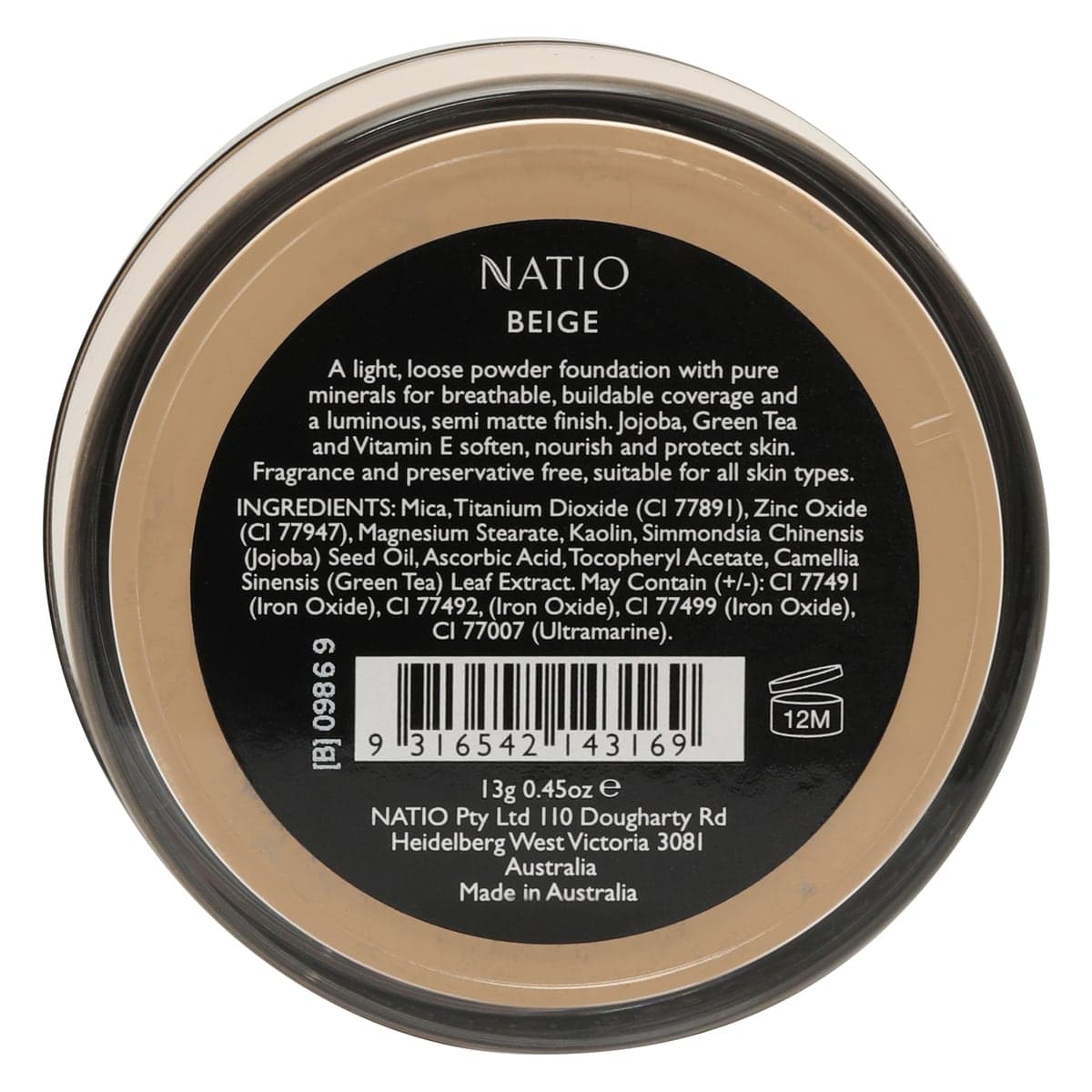 Thumbnail Natio Mineral Loose Foundation Beige 6g