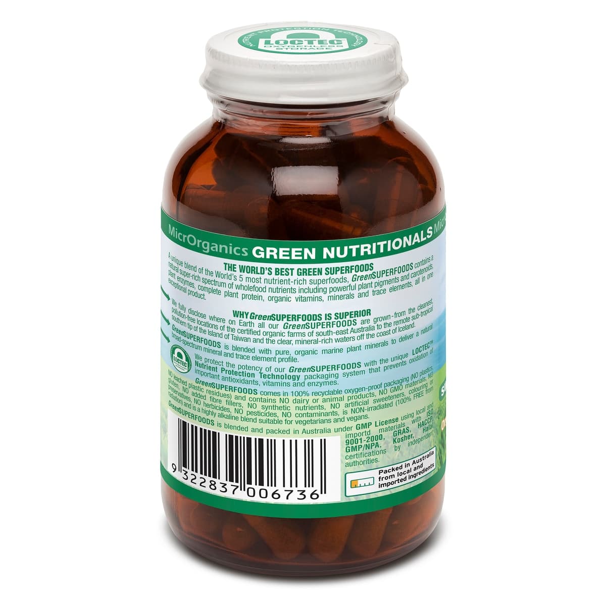 Thumbnail Green Nutritionals Green Superfoods 120 Vegan Caps