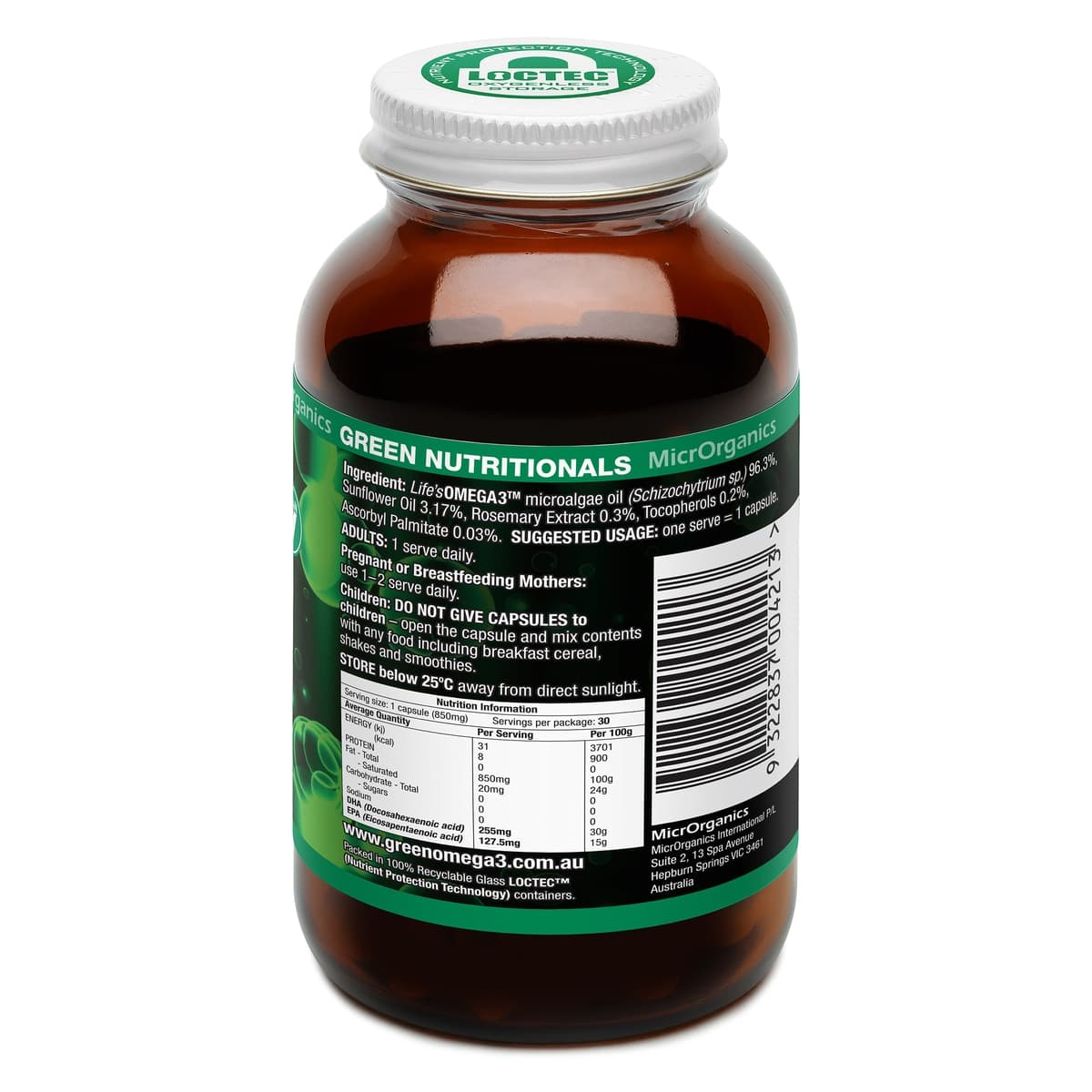 Thumbnail Green Nutritionals Green Omega3 30 Vegan Capsules