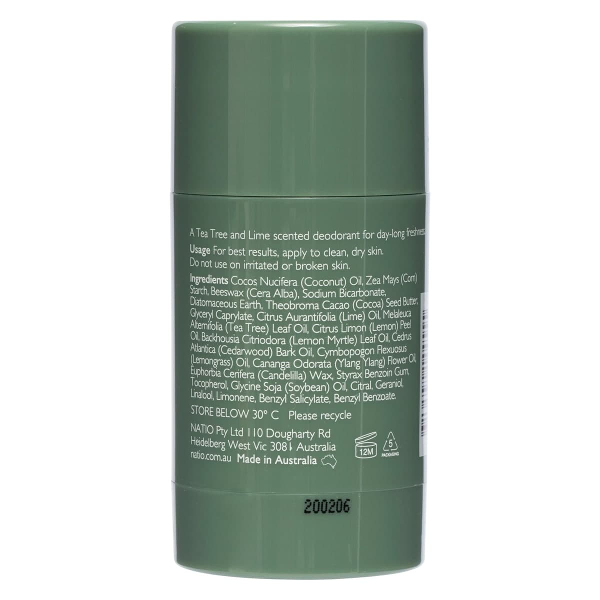 Thumbnail Natio Spirit Tea Tree + Lime Deodorant 50g