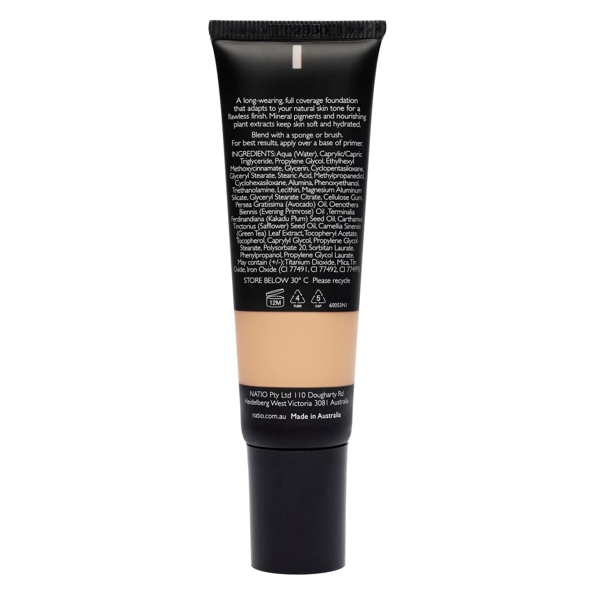 Thumbnail Natio Semi Matte Full Coverage Foundation Nutmeg 30g