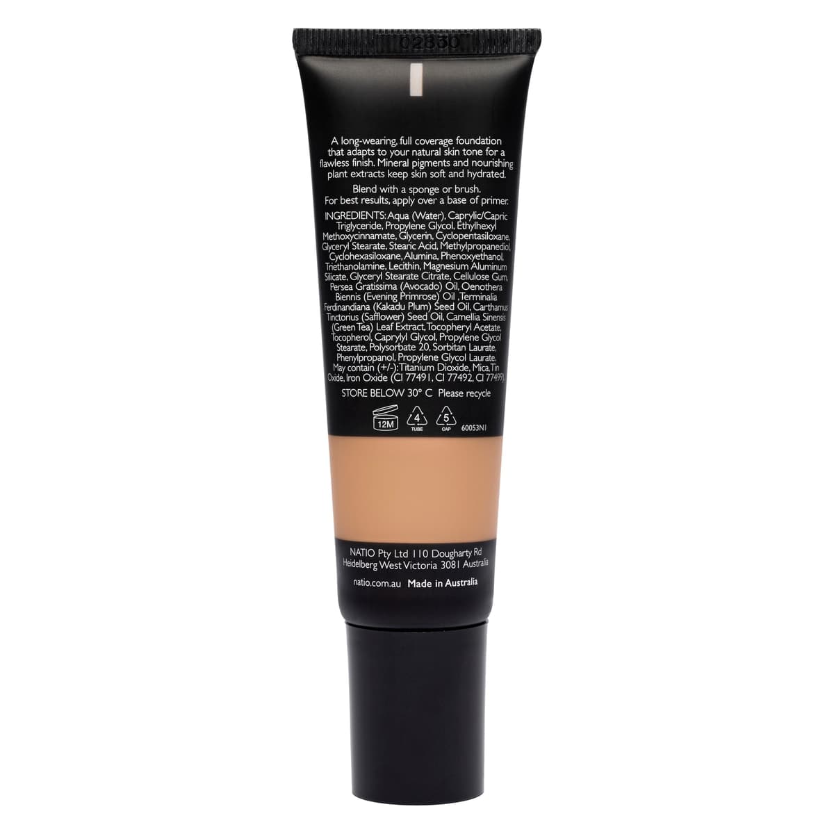 Thumbnail Natio Semi Matte Full Coverage Foundation 30g Hazelnut