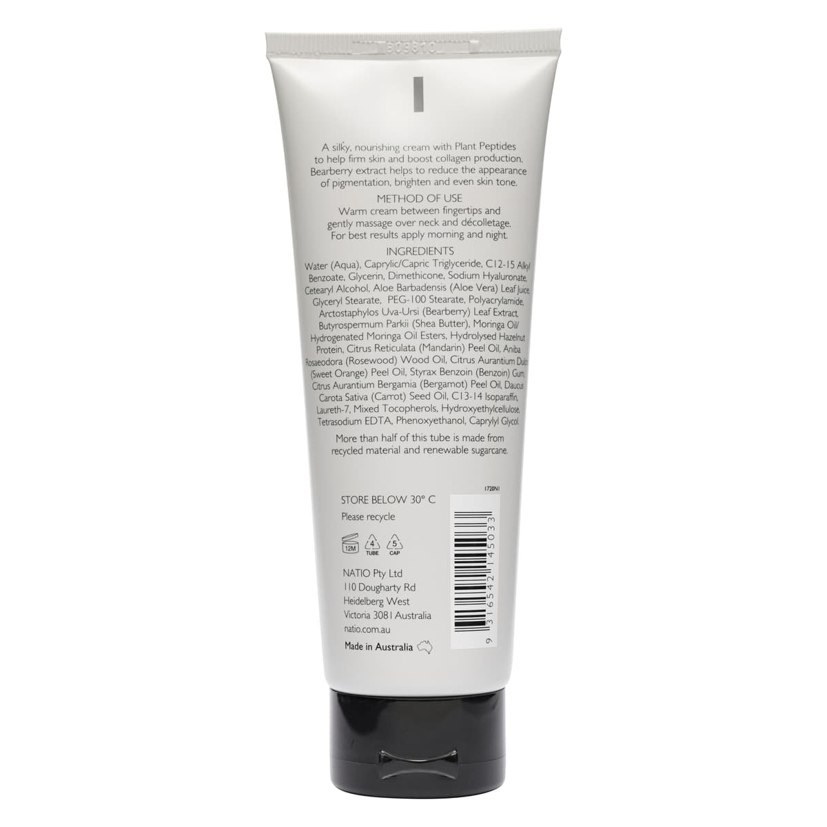 Thumbnail Natio Treatments Replenishing Neck & Decolletage Cream 100g
