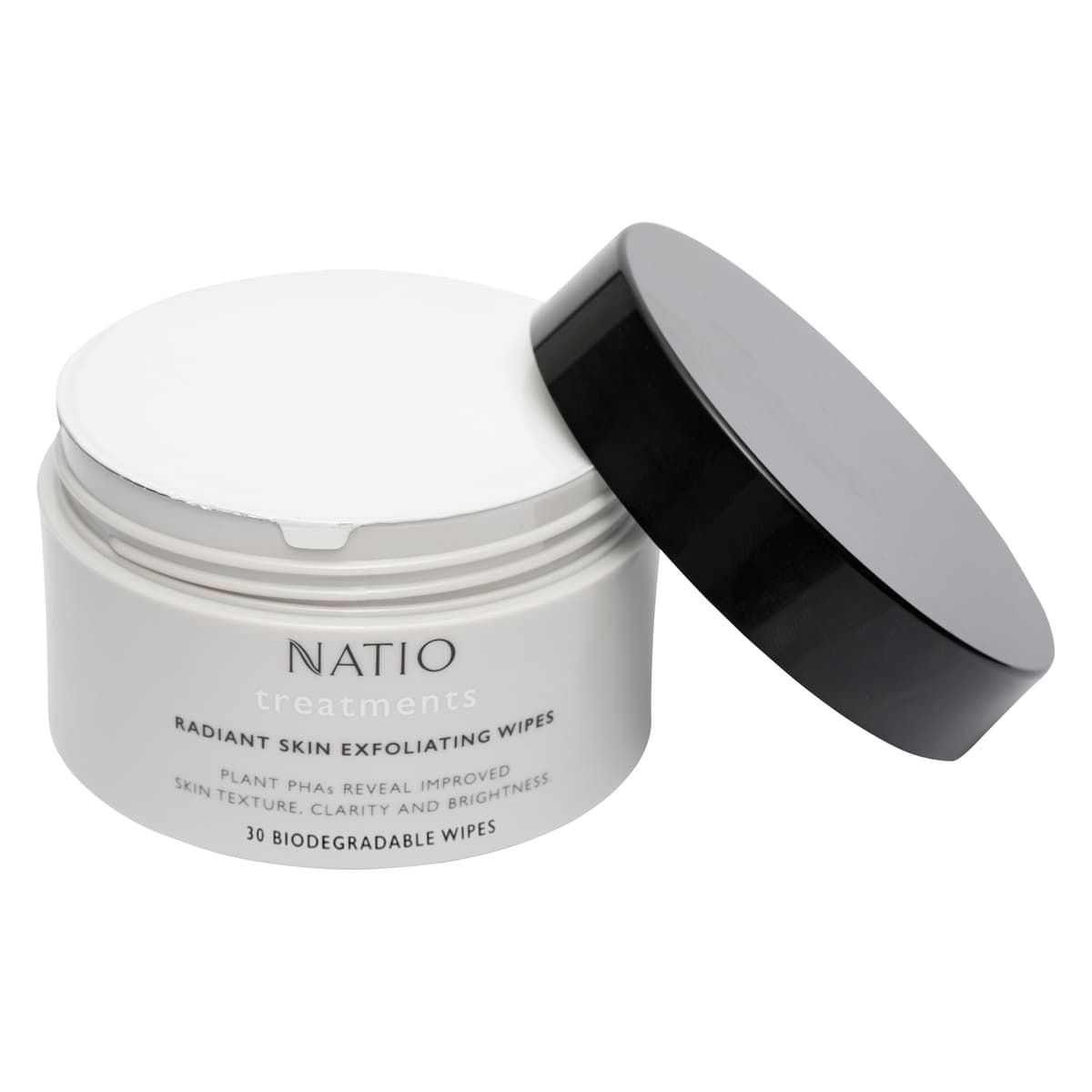 Thumbnail Natio Treatments Radiant Skin Exfoliating Wipes 30 Wipes