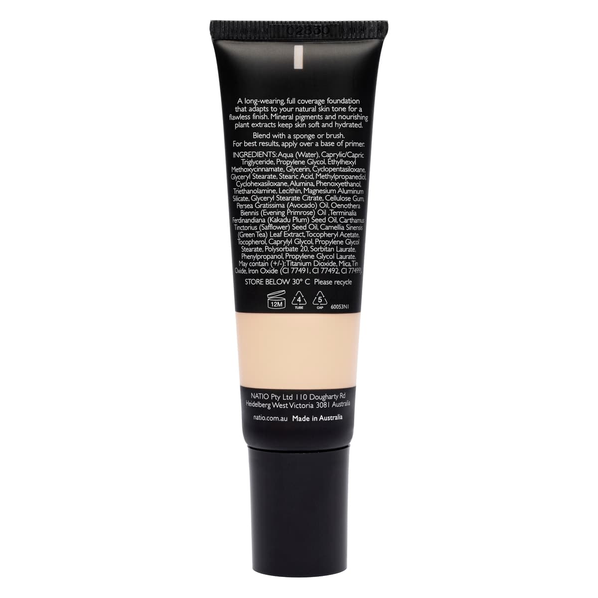 Thumbnail Natio Semi Matte Full Coverage Foundation 30g Shell