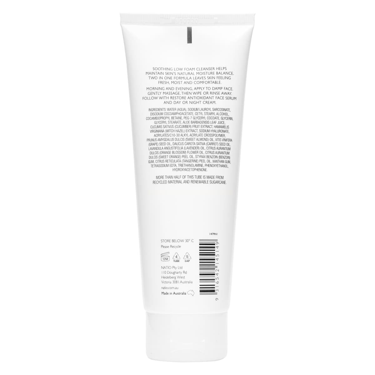 Thumbnail Natio Restore Gentle Toning Facial Cleanser 100ml