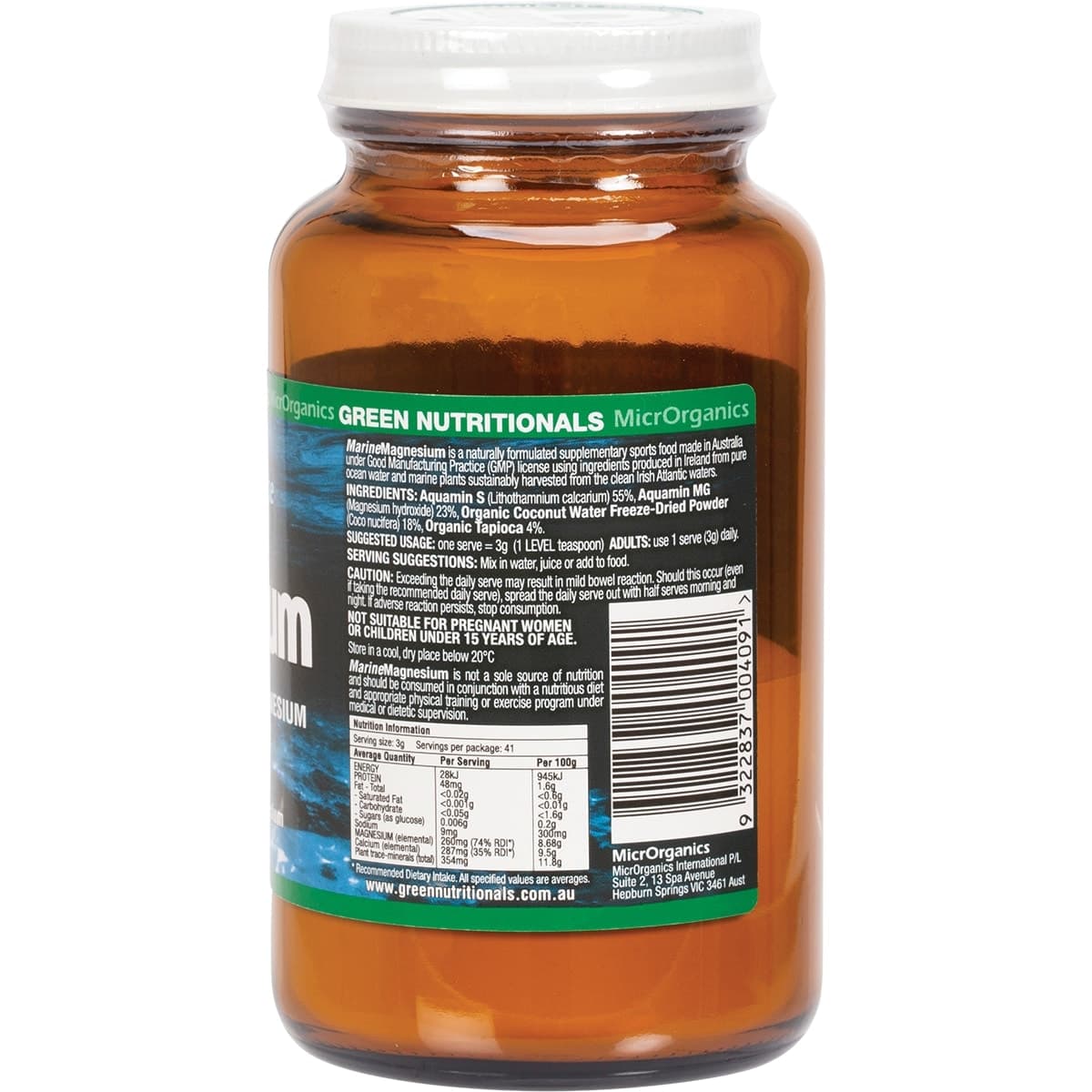 Thumbnail Green Nutritionals Marine Magnesium Powder 100g