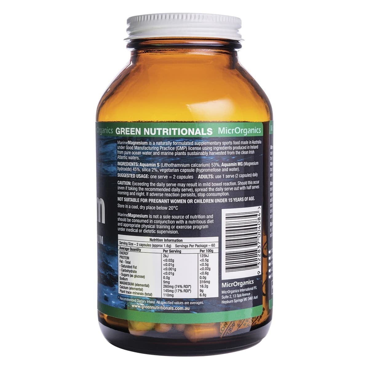 Thumbnail Green Nutritionals Marine Magnesium 120 Vege Caps