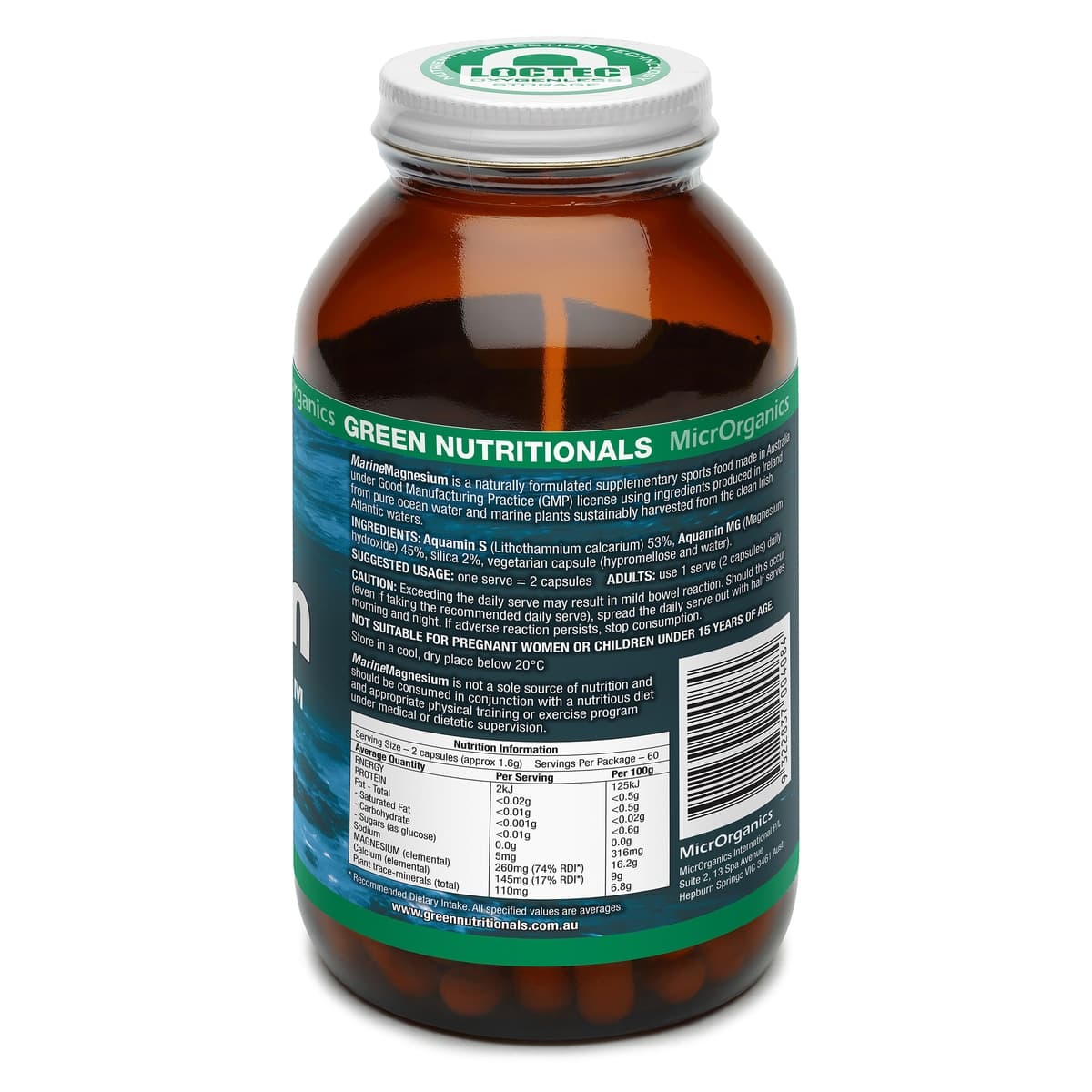 Thumbnail Green Nutritionals Marine Magnesium 120 Vege Caps