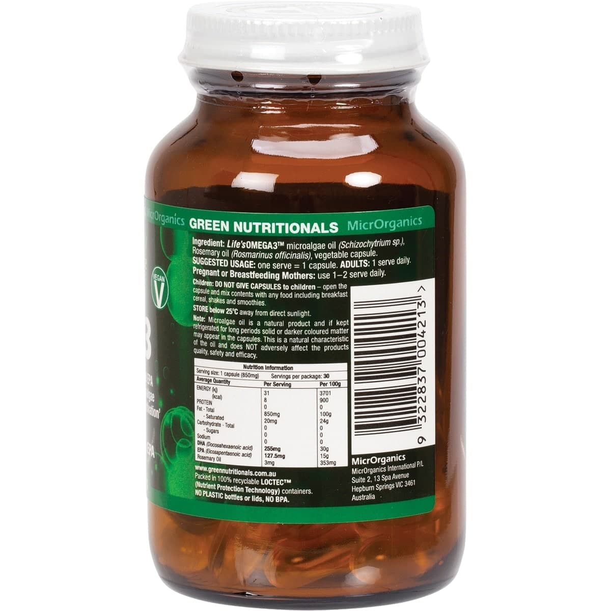 Thumbnail Green Nutritionals Vegan Omega 3 90 Vegan Capsules