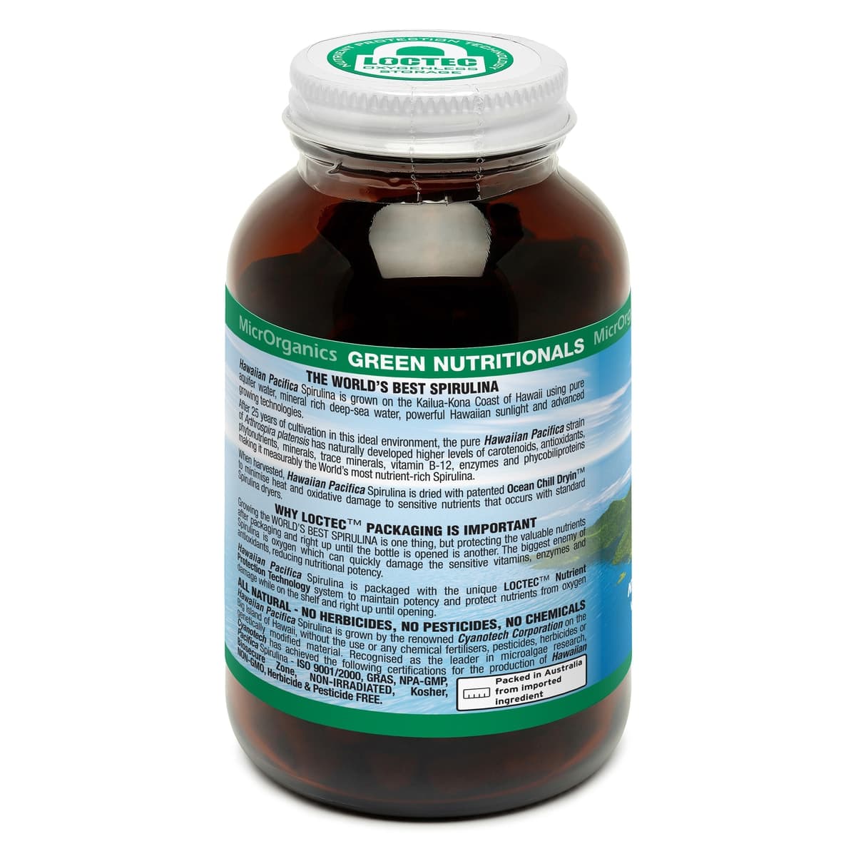 Thumbnail Green Nutritionals Hawaiian Pacifica Spirulina 100 Tablets
