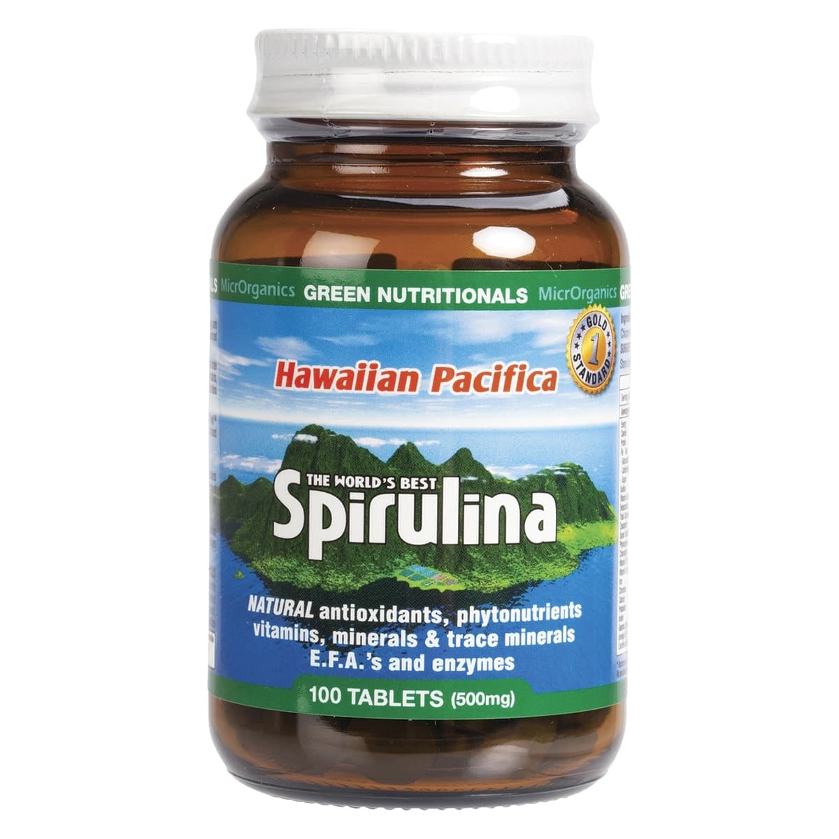 Thumbnail Green Nutritionals Hawaiian Pacifica Spirulina 100 Tablets