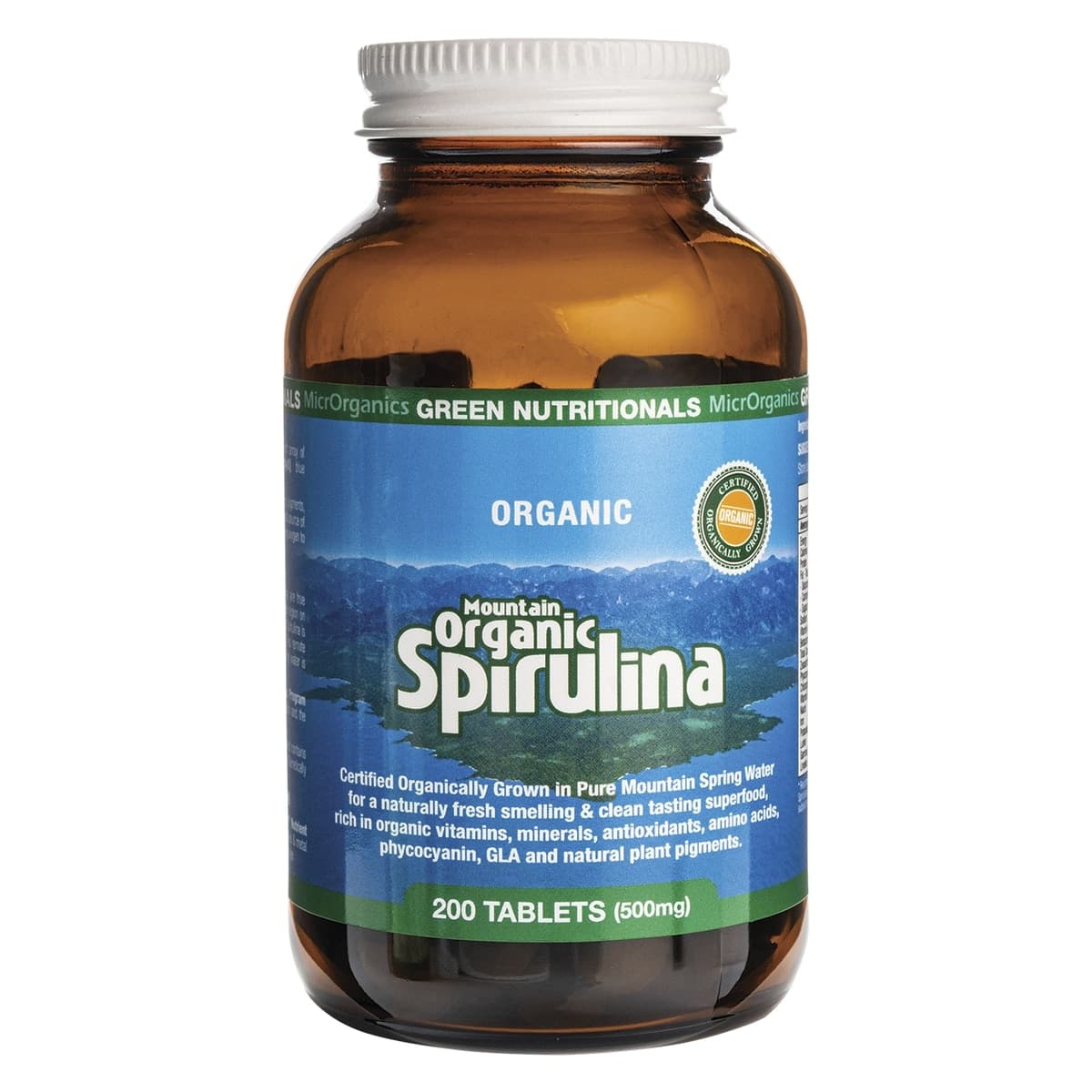 Thumbnail Green Nutritionals Mountain Organic Spirulina 200 Tablets