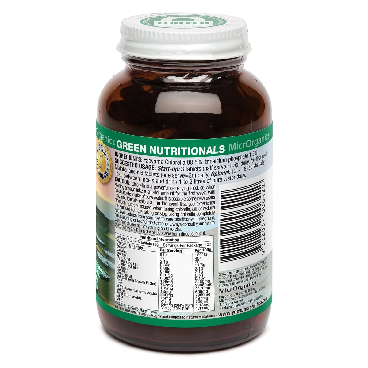 Thumbnail Green Nutritionals Yaeyama Pacifica Chlorella 200 Tablets