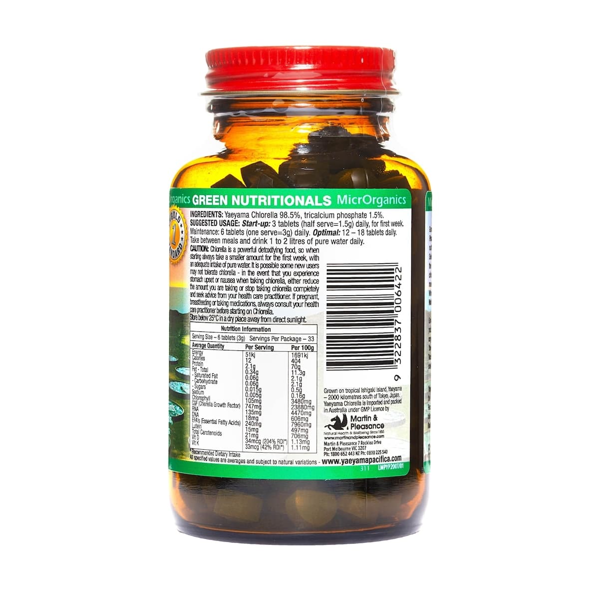 Thumbnail Green Nutritionals Yaeyama Pacifica Chlorella 200 Tablets