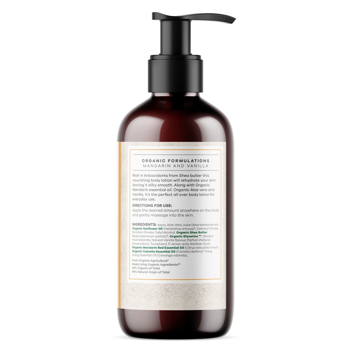 Thumbnail Organic Formulations Mandarin & Vanilla Body lotion 250ml