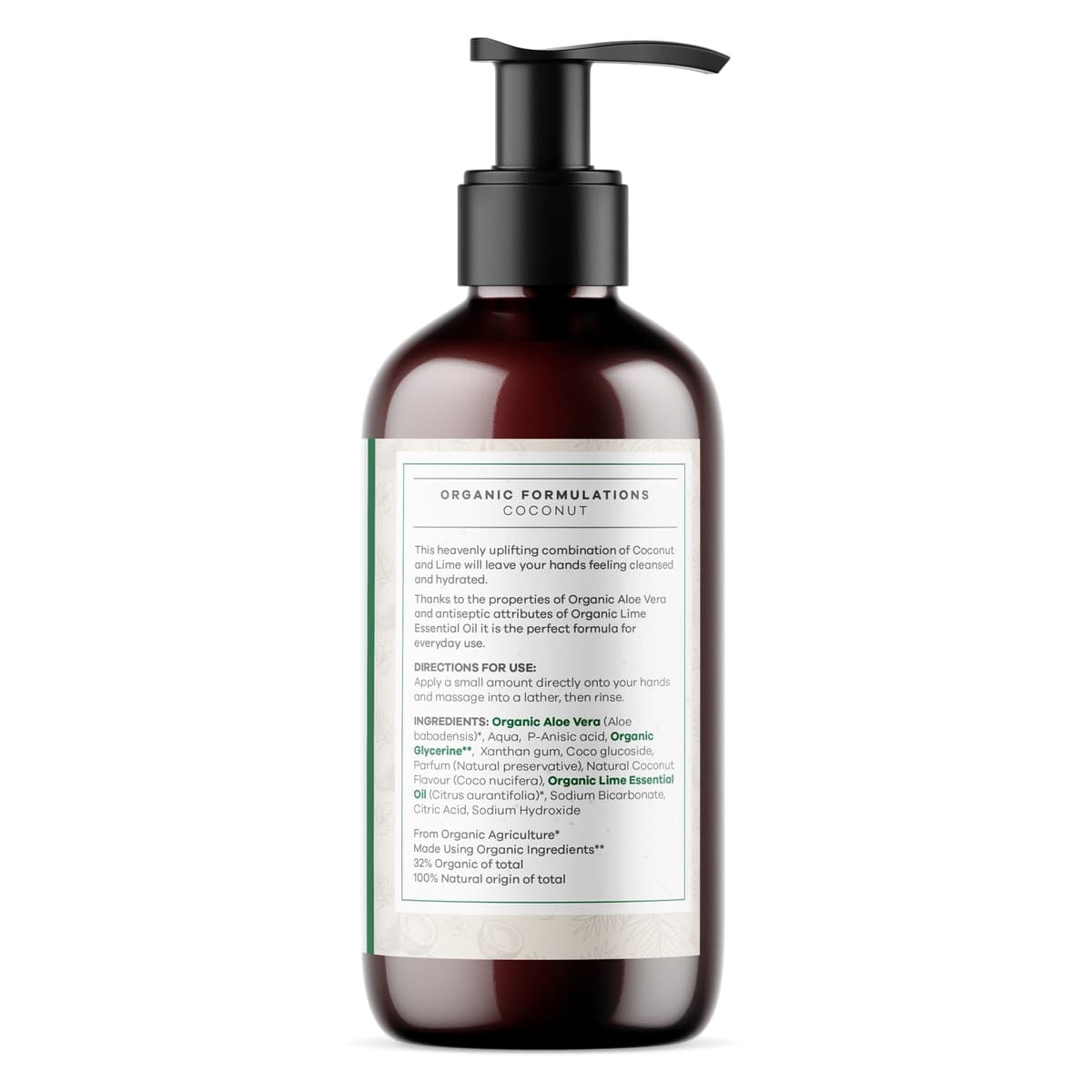 Thumbnail Organic Formulations Coconut & Lime Hand Wash 250ml