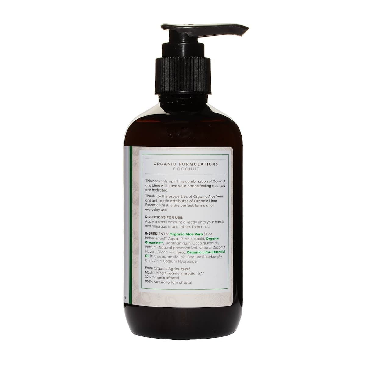 Thumbnail Organic Formulations Coconut & Lime Hand Wash 250ml
