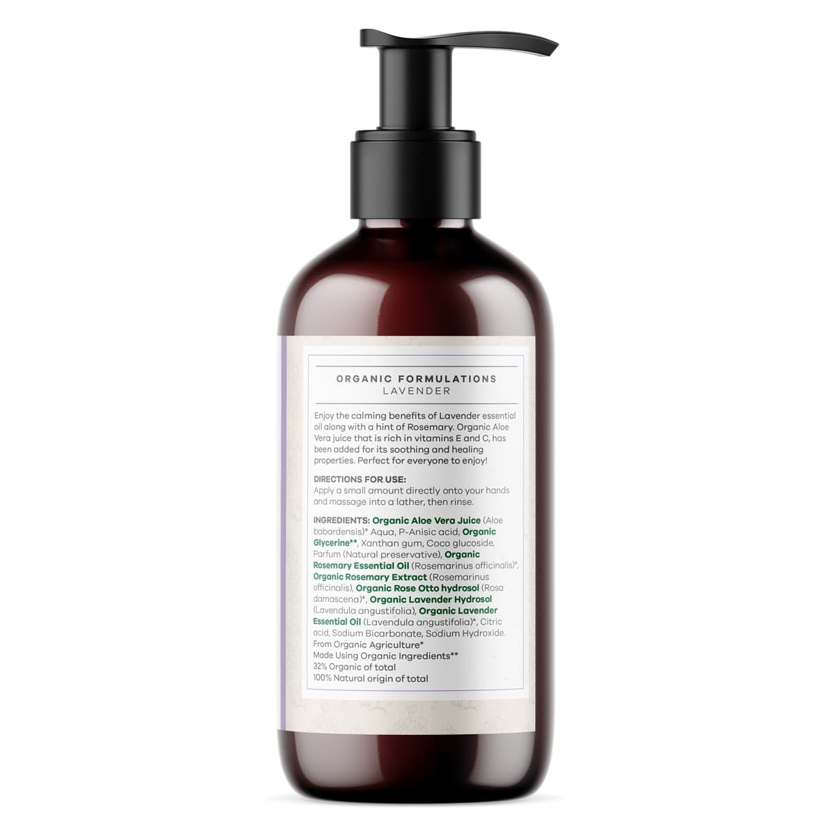 Thumbnail Organic Formulations Lavender Hand Wash 250ml