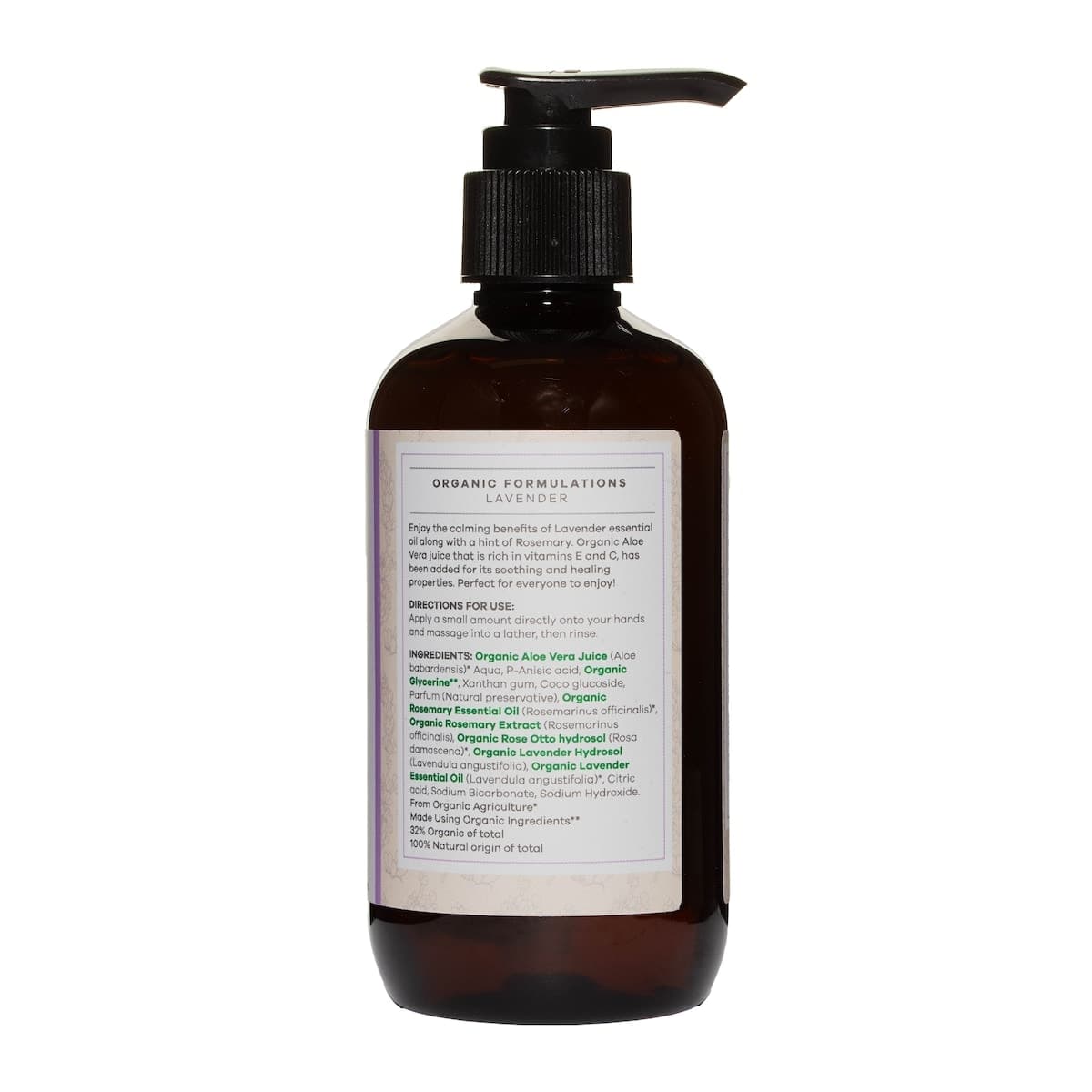 Thumbnail Organic Formulations Lavender Hand Wash 250ml