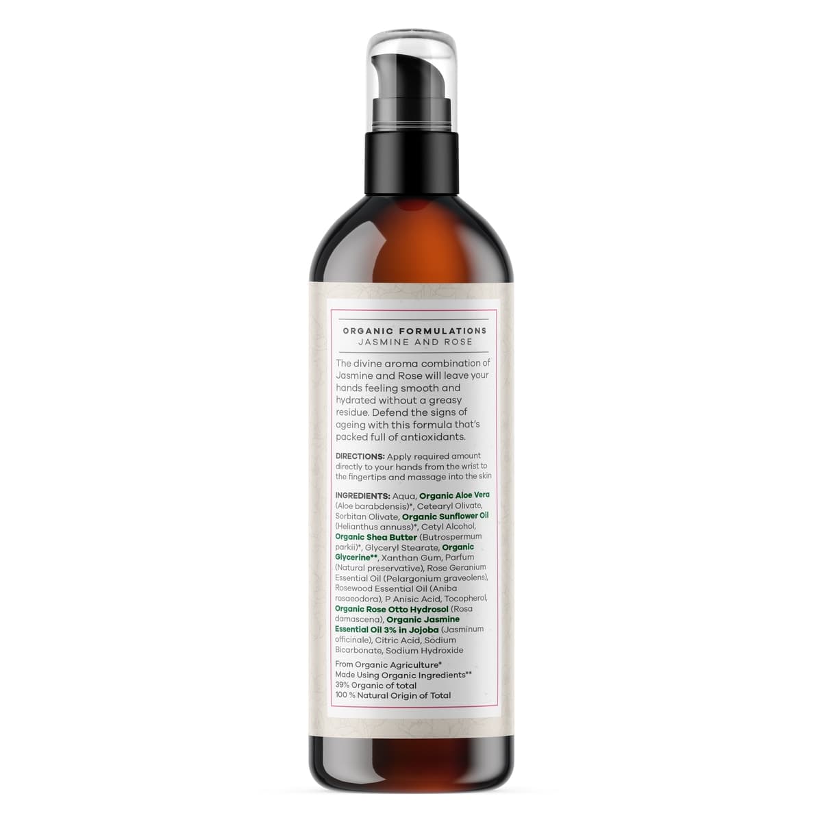 Thumbnail Organic Formulations Jasmine & Rose Hand Cream 125ml