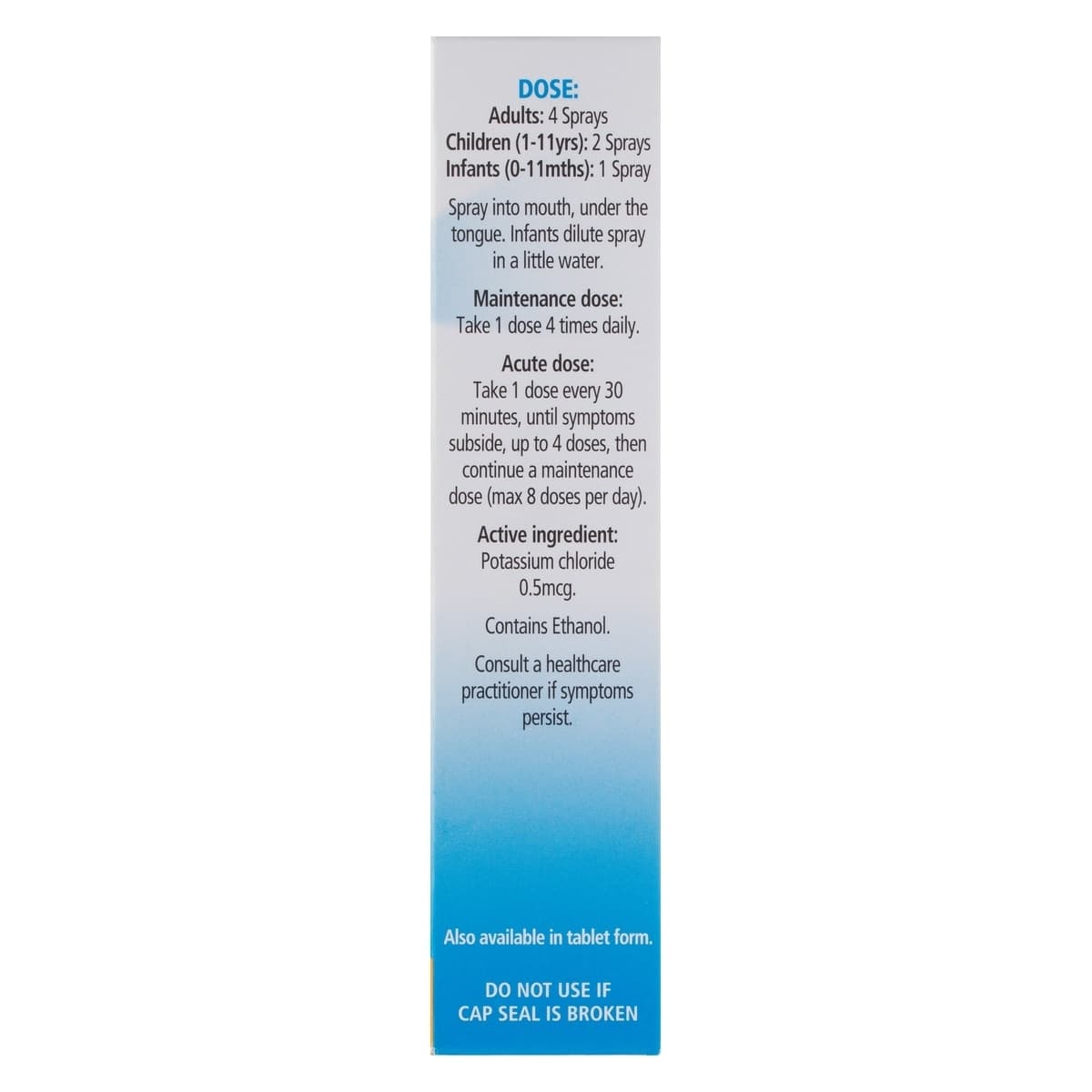 Thumbnail Schuessler Tissue Salts Kali Mur Glandular Tonic Spray 30ml