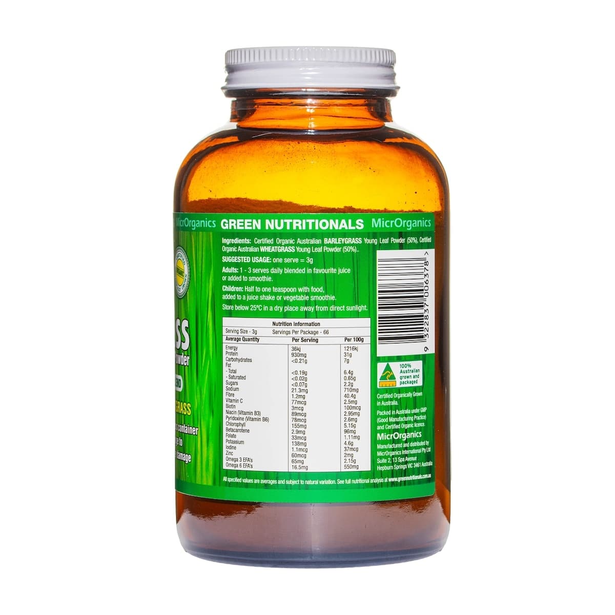 Thumbnail Green Nutritionals Organic Supergrass Powder 200g