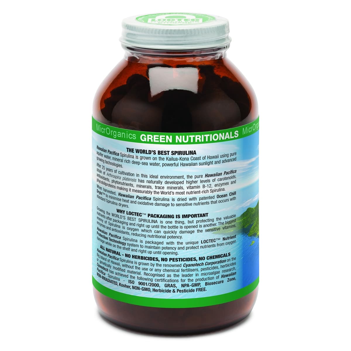 Thumbnail Green Nutritionals Hawaiian Pacifica Spirulina 500 Tablets